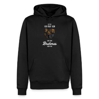 Brahma Hühner I Chicken Geflügel Motiv für - Männer Premium Bio Hoodie - Schwarz - Vorne - Nico (187cm)