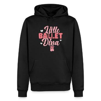 Ballet - Sweat à capuche Premium bio Homme - noir - Devant - Nico (187cm)