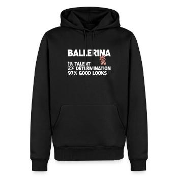 Ballet - Sweat à capuche Premium bio Homme - noir - Devant - Nico (187cm)