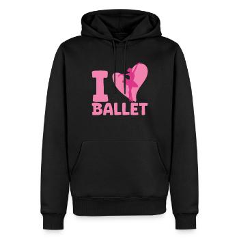 Ballet - Sweat à capuche Premium bio Homme - noir - Devant - Nico (187cm)