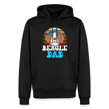 Beagle Papa Liebhaber Hund Beagles Welpe - Männer Premium Bio Hoodie - Schwarz - Vorne - Nico (187cm)