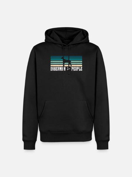 Doberman > humans Dobermans Doberman dogs - Men’s Premium Organic Hoodie - black