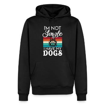 Dog Owner Gift Dog Lover - Men’s Premium Organic Hoodie - black - Front - Nico (187cm)