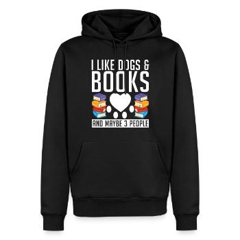 Dog Owner Gift Dog Lover - Men’s Premium Organic Hoodie - black - Front - Nico (187cm)