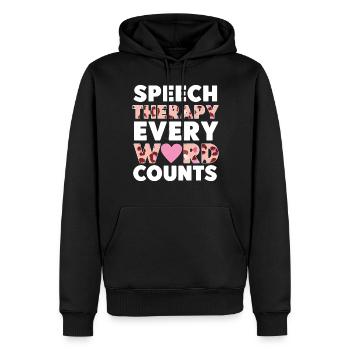 Speech Therapist Therapy Assistant - Männer Premium Bio Hoodie - Schwarz - Vorne - Nico (187cm)