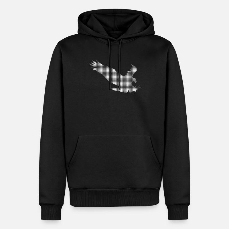 Adler - Männer Premium Bio Hoodie - Schwarz