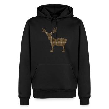 Élan - Sweat à capuche Premium bio Homme - noir - Devant - Nico (187cm)