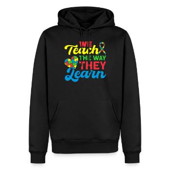 autism awareness Schul Unterricht stolzes Lehrer - Männer Premium Bio Hoodie - Schwarz - Vorne - Nico (187cm)