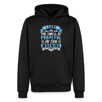 Anesthésiologie Anesthésiste Anesthésiste - Sweat à capuche Premium bio Homme - noir - Devant - Nico (187cm)