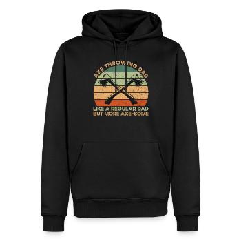 Axe Throwing Dad - Männer Premium Bio Hoodie - Schwarz - Vorne - Nico (187cm)