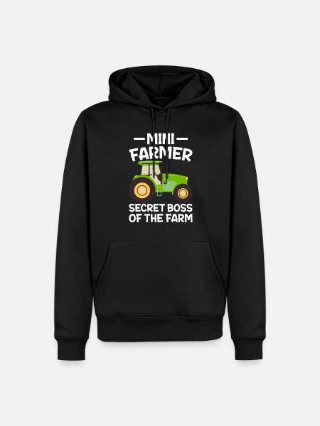 bauer Heimlicher Chef Der Farm - Männer Premium Bio Hoodie - Schwarz