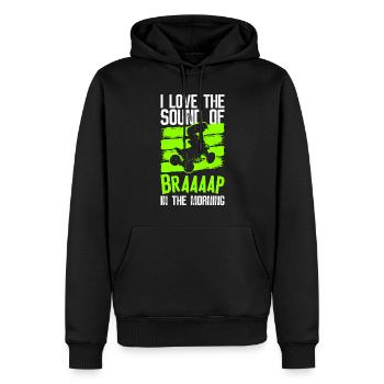 Quad Quadfahrer - Sweat à capuche Premium bio Homme - noir - Devant - Nico (187cm)