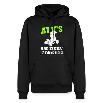Quad Quadfahrer - Sweat à capuche Premium bio Homme - noir - Devant - Nico (187cm)