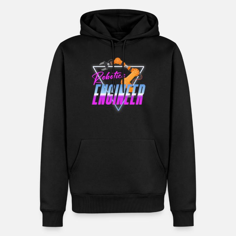 Robot Robotics Engineer Retro - Men’s Premium Organic Hoodie - black