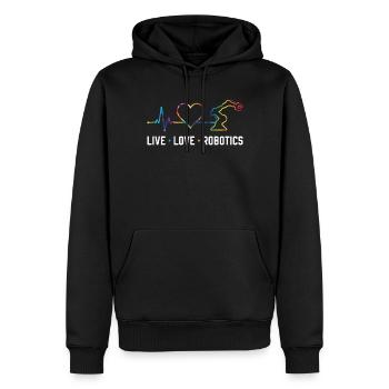 Ingénieur en robotique robotique Tie Dye - Sweat à capuche Premium bio Homme - noir - Devant - Nico (187cm)