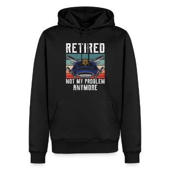 In retirement, no longer my problem policeman - Men’s Premium Organic Hoodie - black - Front - Nico (187cm)