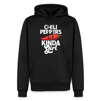 Chili-Pfeffer - Männer Premium Bio Hoodie - Schwarz - Vorne - Nico (187cm)