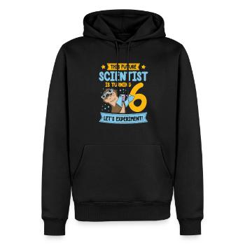Dieser Zukünftige Wissenschaftler Feiert Seinen 6. - Männer Premium Bio Hoodie - Schwarz - Vorne - Nico (187cm)
