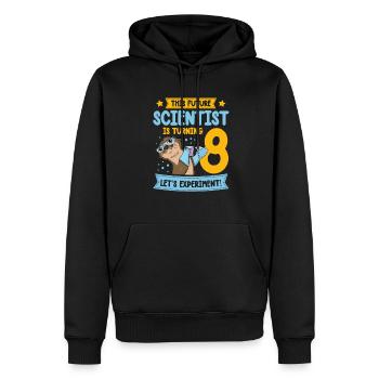 Dieser Zukünftige Wissenschaftler Wird 8. Alles - Männer Premium Bio Hoodie - Schwarz - Vorne - Nico (187cm)