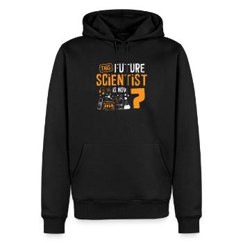This future scientist is now celebrating - Men’s Premium Organic Hoodie - black - Front - Nico (187cm)
