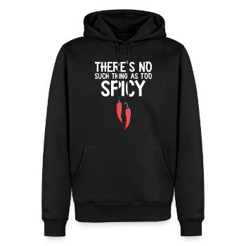 Chili-Pfeffer - Männer Premium Bio Hoodie - Schwarz - Vorne - Nico (187cm)