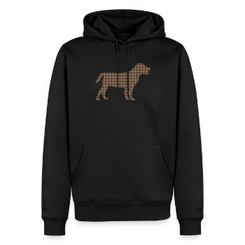 Chien - Sweat à capuche Premium bio Homme - noir - Devant - Nico (187cm)