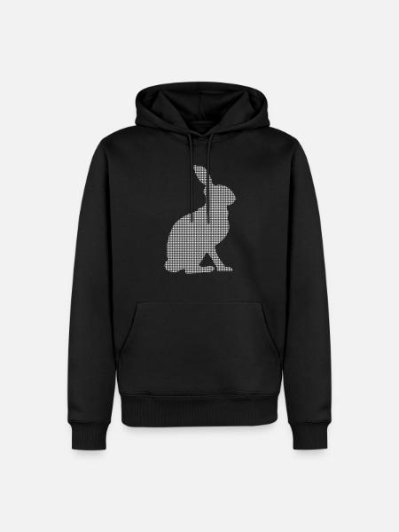Hare - Men’s Premium Organic Hoodie - black