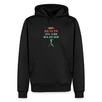 J’en ai assez, je pars en randonnée ! - Sweat à capuche Premium bio Homme - noir - Devant - Nico (187cm)