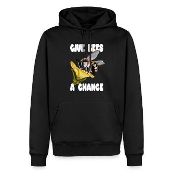 Donnez une chance aux abeilles - Sweat à capuche Premium bio Homme - noir - Devant - Nico (187cm)