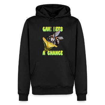 Donnez une chance aux abeilles - Sweat à capuche Premium bio Homme - noir - Devant - Nico (187cm)