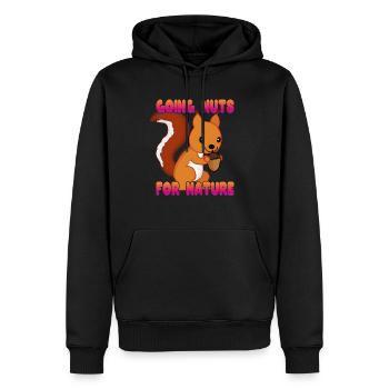 Going Nuts For Nature - Männer Premium Bio Hoodie - Schwarz - Vorne - Nico (187cm)