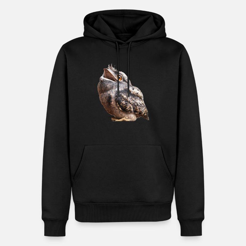 Potoo Eule - Männer Premium Bio Hoodie - Schwarz