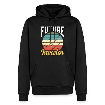 Zukünftiger Investor Anleger Investieren Anlegen - Männer Premium Bio Hoodie - Schwarz - Vorne - Nico (187cm)