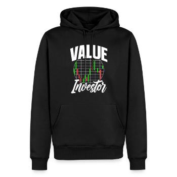 Value Investor Anleger Finanzier Investieren - Männer Premium Bio Hoodie - Schwarz - Vorne - Nico (187cm)