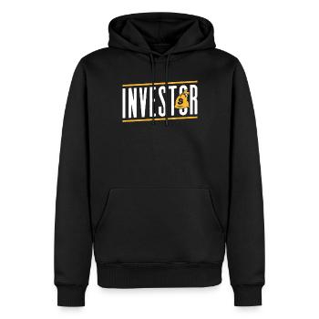 Anleger Investieren Finanzier Investor Anlegen - Männer Premium Bio Hoodie - Schwarz - Vorne - Nico (187cm)