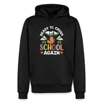 Bereit Die Schule Wieder Zu Erobern Schulstart - Männer Premium Bio Hoodie - Schwarz - Vorne - Nico (187cm)