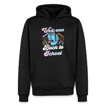 Willkommen Zurück In Der Schule Schulstart Lehrer - Männer Premium Bio Hoodie - Schwarz - Vorne - Nico (187cm)