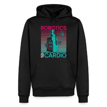 Robot Robotique Ingénieur Robotique Robotique - Sweat à capuche Premium bio Homme - noir - Devant - Nico (187cm)