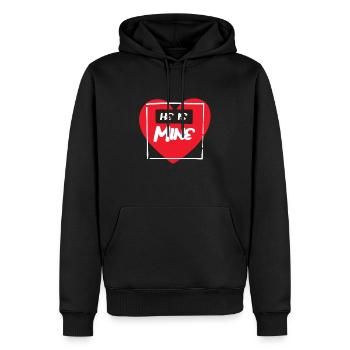 Il est à moi la Saint-Valentin - Sweat à capuche Premium bio Homme - noir - Devant - Nico (187cm)