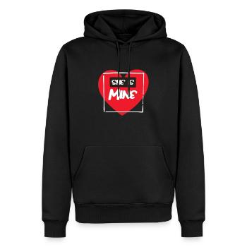 Elle est à moi la Saint-Valentin - Sweat à capuche Premium bio Homme - noir - Devant - Nico (187cm)