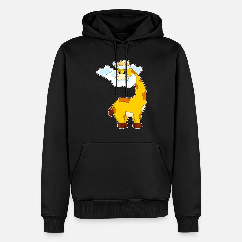 Giraffe Clouds - Men’s Premium Organic Hoodie - black