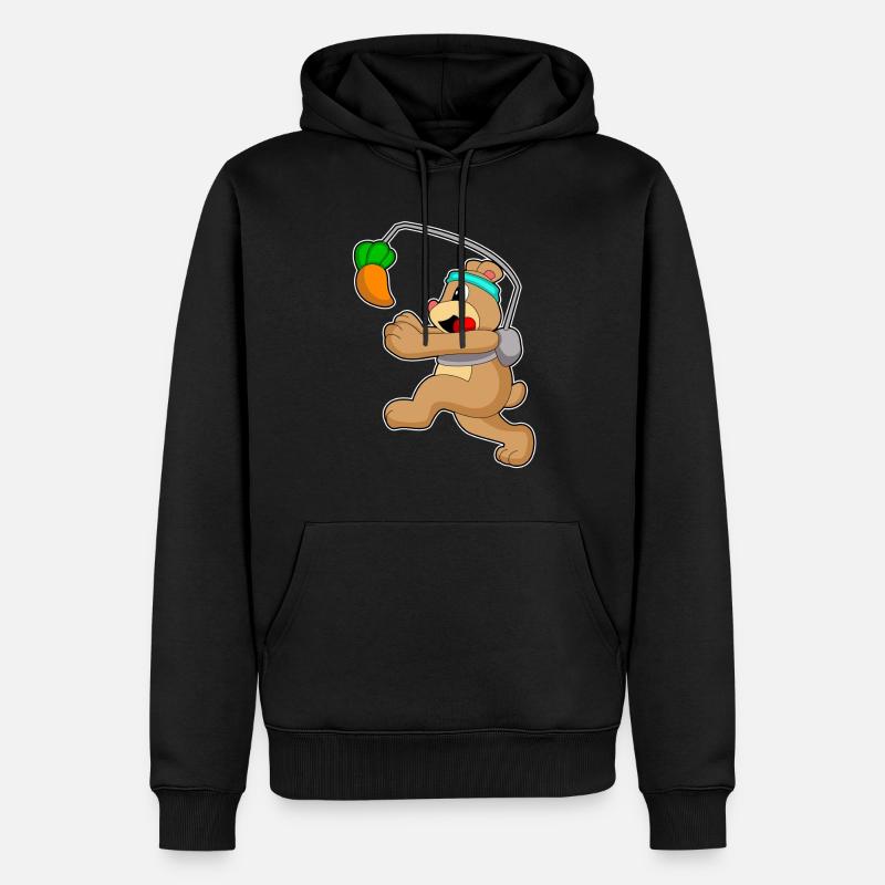Carotte de jogging d’ours - Sweat à capuche Premium bio Homme - noir