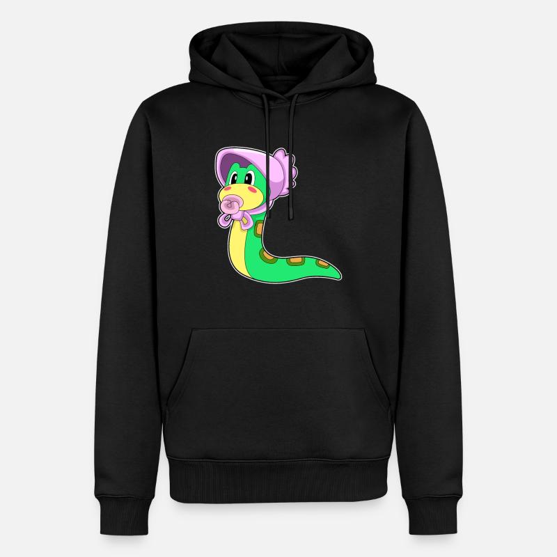 Sucette Serpent Bébé - Sweat à capuche Premium bio Homme - noir