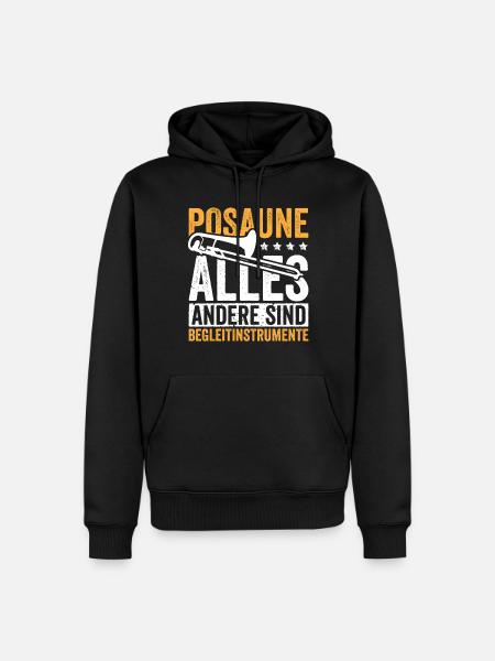 Posaune alles andere sind Begleitinstrumente - Männer Premium Bio Hoodie - Schwarz