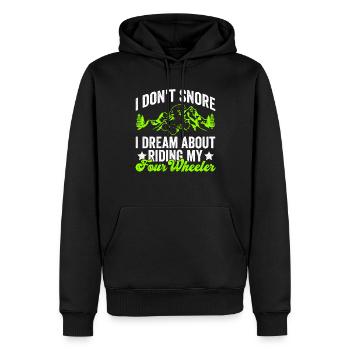 Quad Quadfahrer - Sweat à capuche Premium bio Homme - noir - Devant - Nico (187cm)