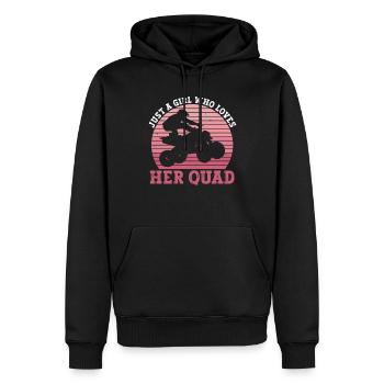 Quad Mädchen Quad Fahren Frauen - Sweat à capuche Premium bio Homme - noir - Devant - Nico (187cm)