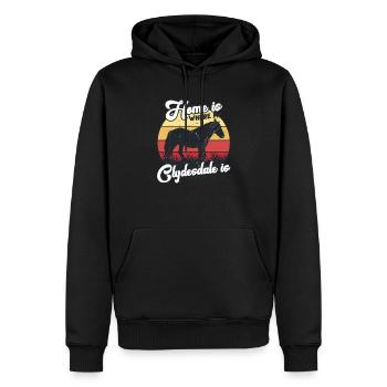 Clydesdale Pferdebesitzer Zugpferdebesitzer - Sweat à capuche Premium bio Homme - noir - Devant - Nico (187cm)