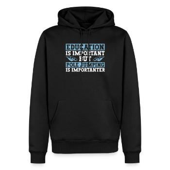 Stabhochspringer Stabhochsprung - Männer Premium Bio Hoodie - Schwarz - Vorne - Nico (187cm)