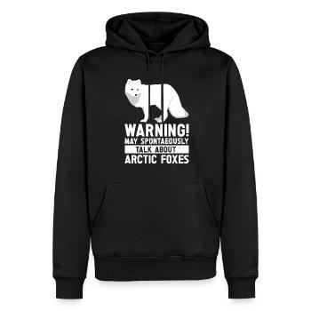 Artic Fuchsliebhaber Aus Arktischer Fuchs - Männer Premium Bio Hoodie - Schwarz - Vorne - Nico (187cm)