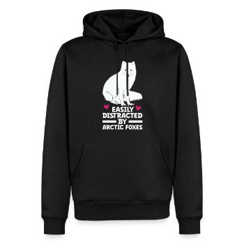 Artic Fuchsliebhaber Aus Arktischer Fuchs - Männer Premium Bio Hoodie - Schwarz - Vorne - Nico (187cm)